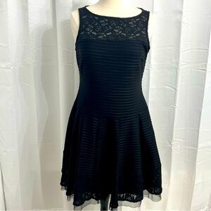 Julian Taylor Black Textured Mini Dress